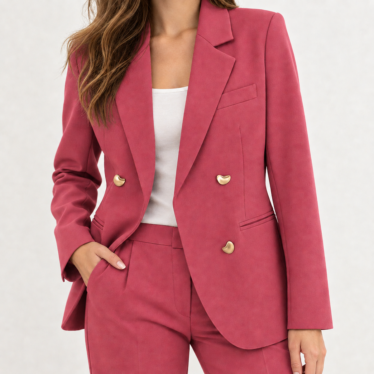 Christabel Tailored Blazer - Raspberry