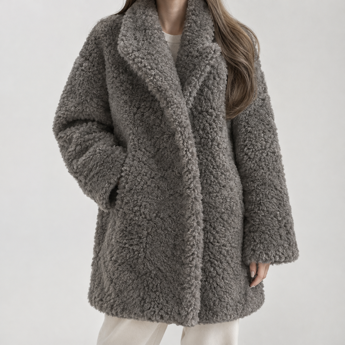 Flora Textured Coat - Gray