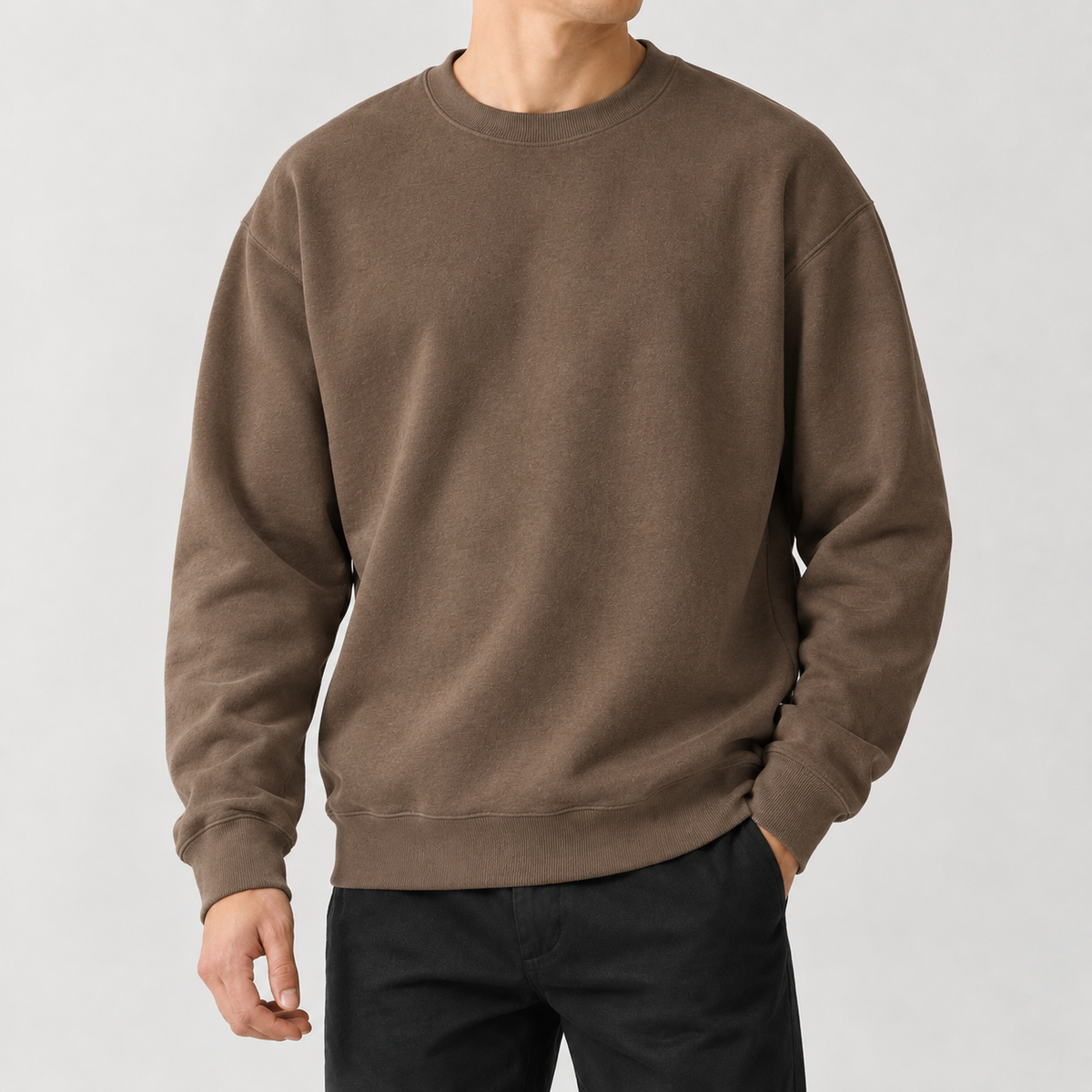 Gudmund Brushed Sweatshirt - Dark Brown