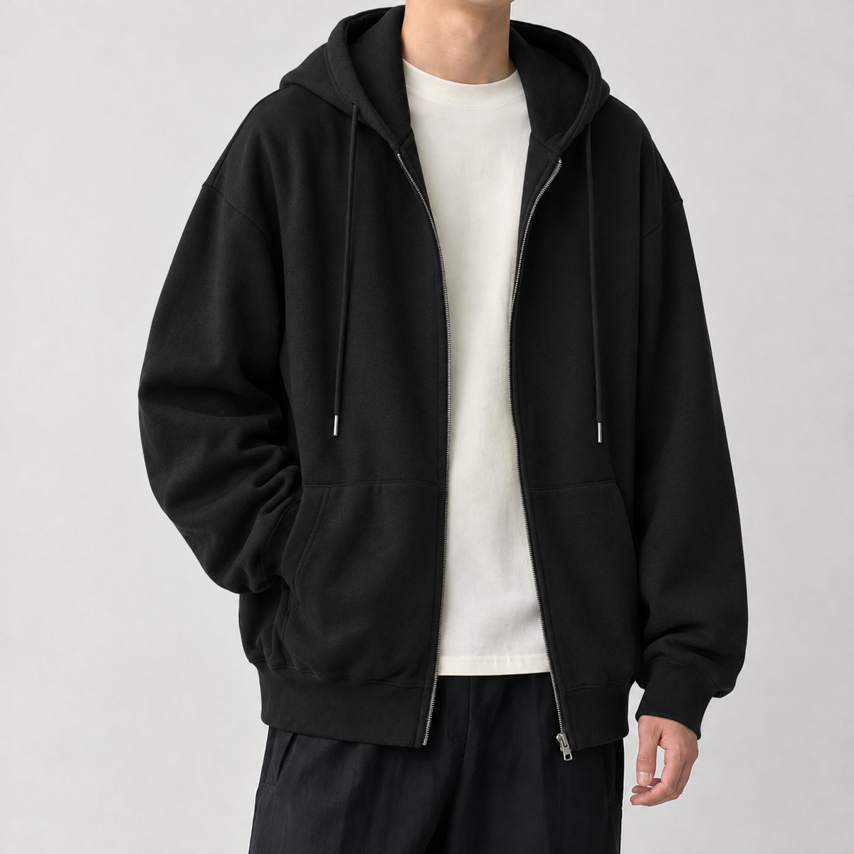 Stanislas Zip Up Jacket - Black