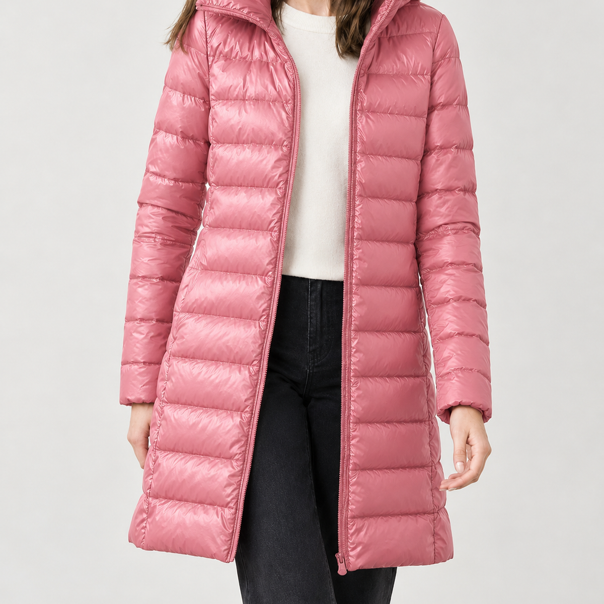 Catarina Cashmere Puffer Jacket - Pink