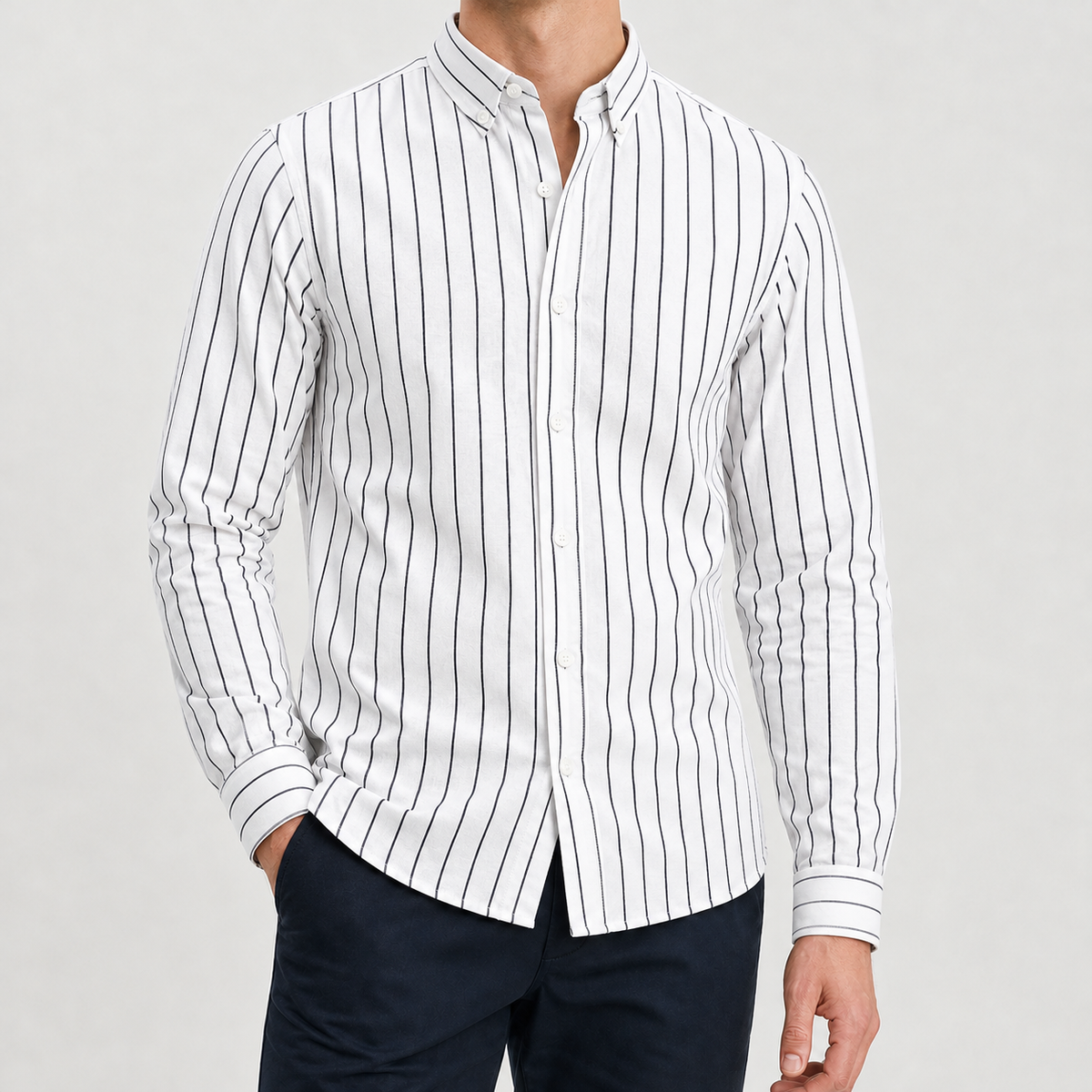 Hippolyte Striped Shirt - White