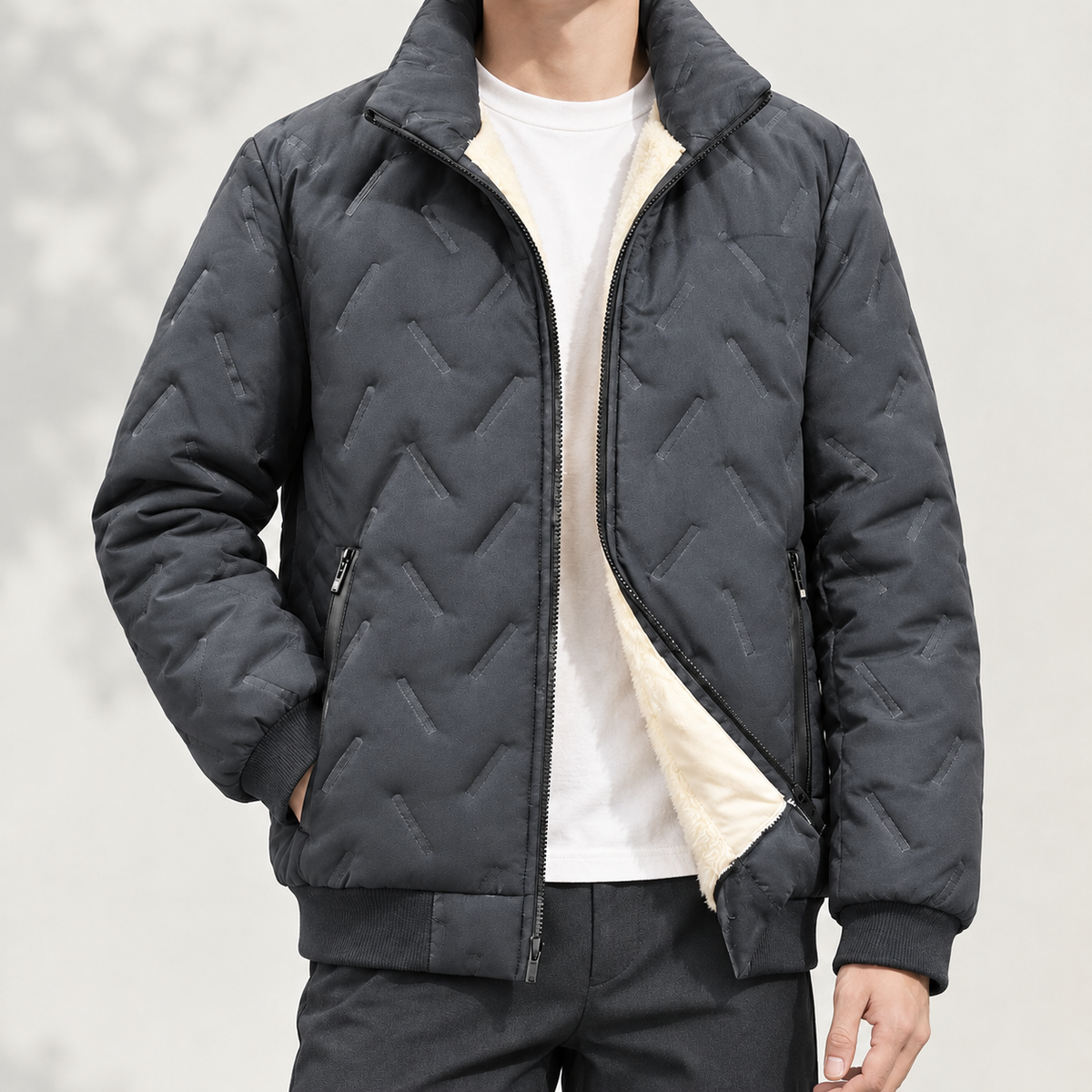 Louis Fleece Lined Jacket - Ko Gray