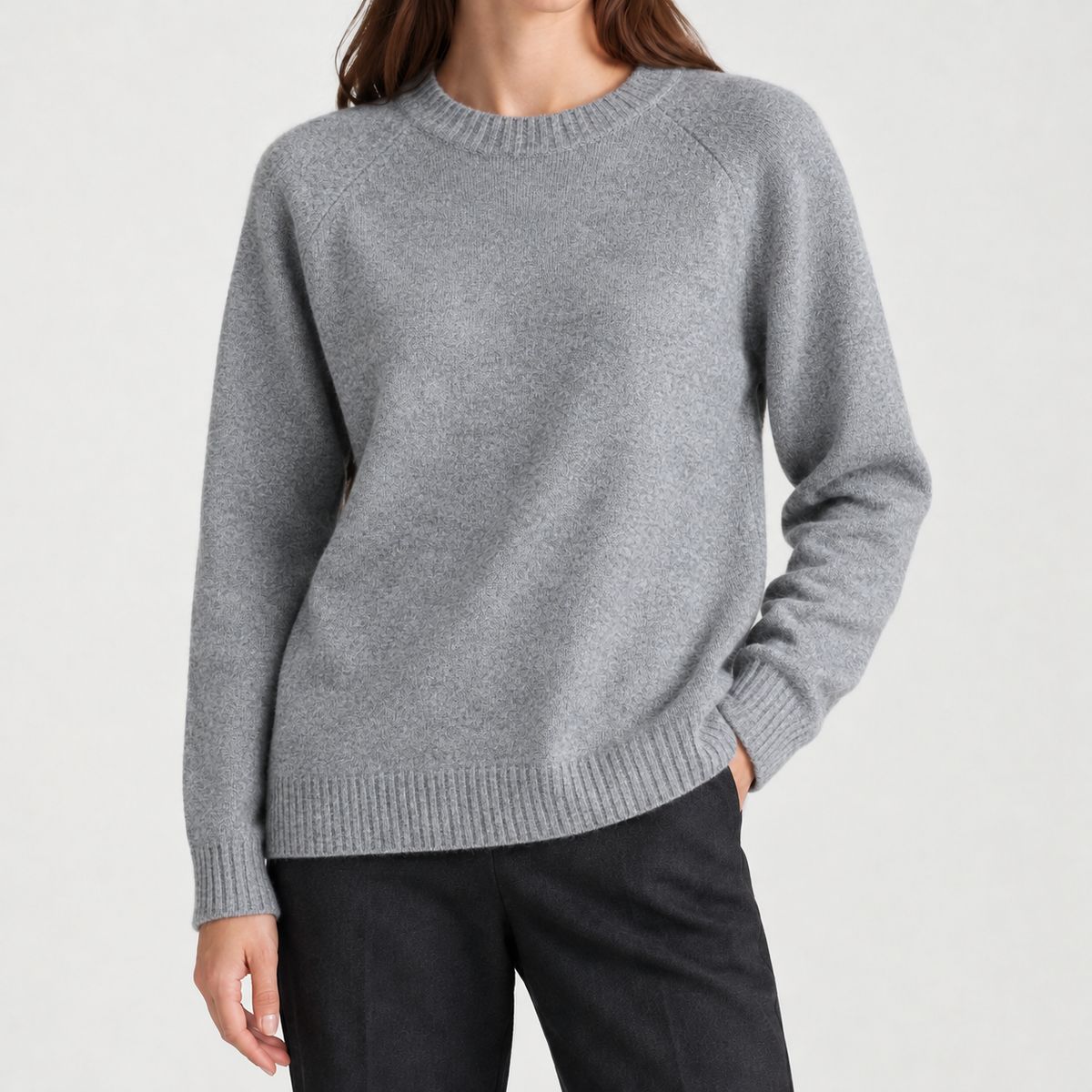 Ferdinanda Crew Neck Sweater - Gray