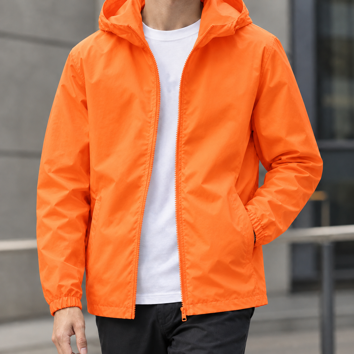 Maximilian Hooded Jacket - Orange