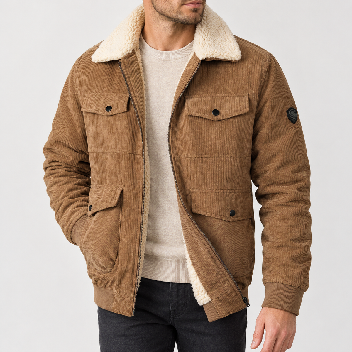 Bendt Fleece Lined Jacket - Khaki