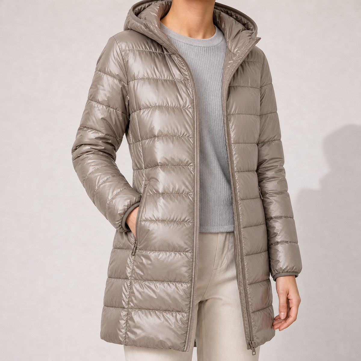 Marguerite Quilted Jacket - Khaki