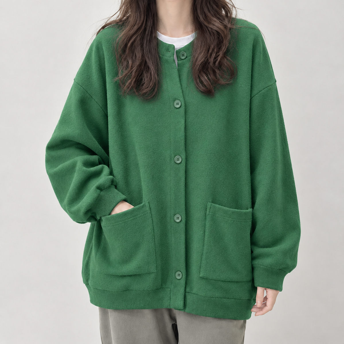 Dorien Relaxed Cardigan - Green
