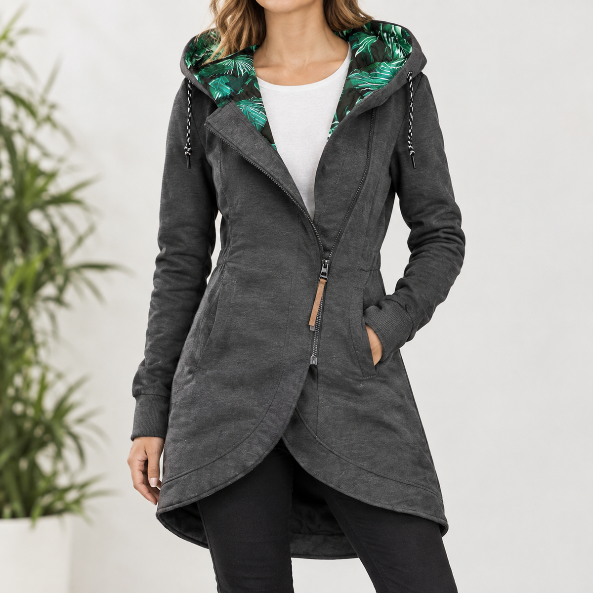 Elisabeth Hooded Jacket - Gray
