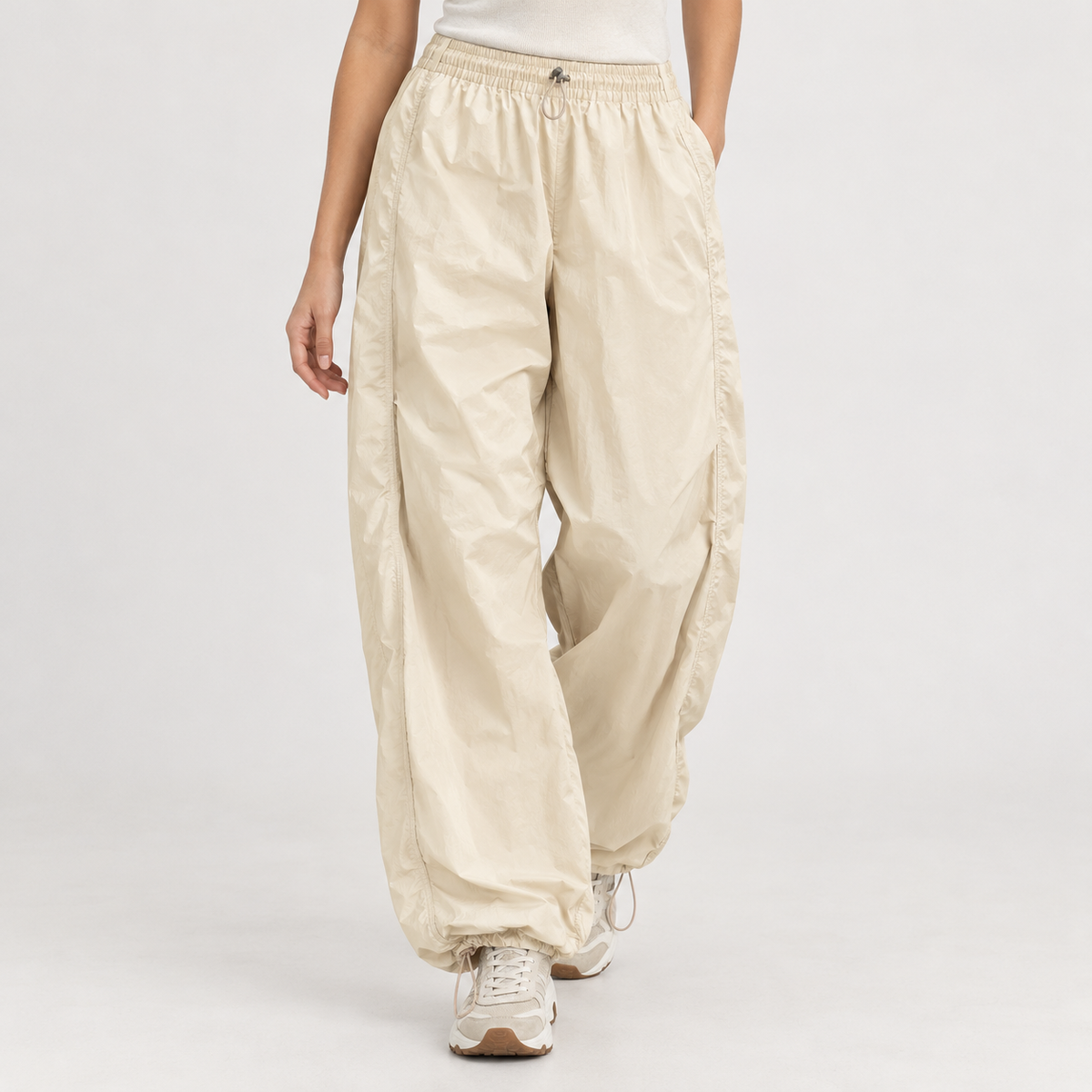 Marialuisa Drawstring Pants - Light Beige