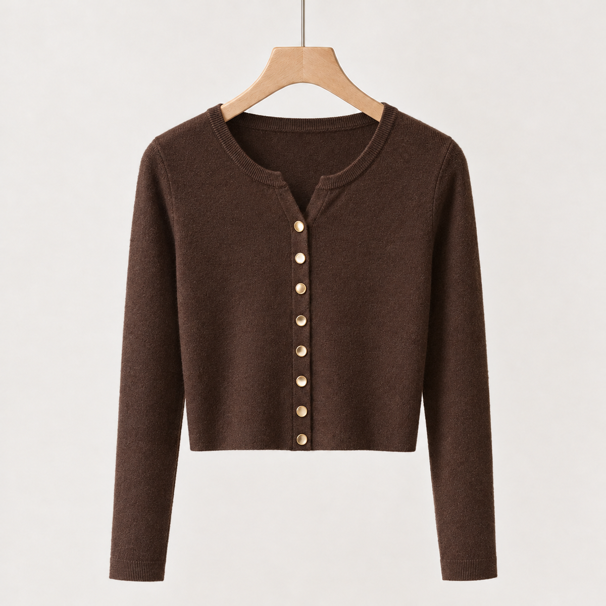 Marcos Button Front Cardigan - Brown
