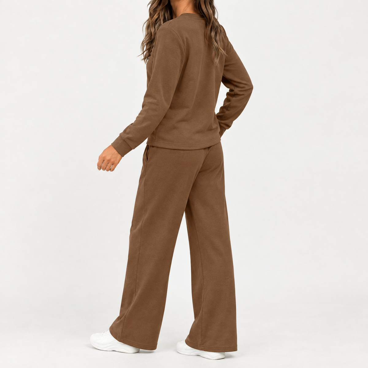 Marcella Pleated Lounge Set - Brown