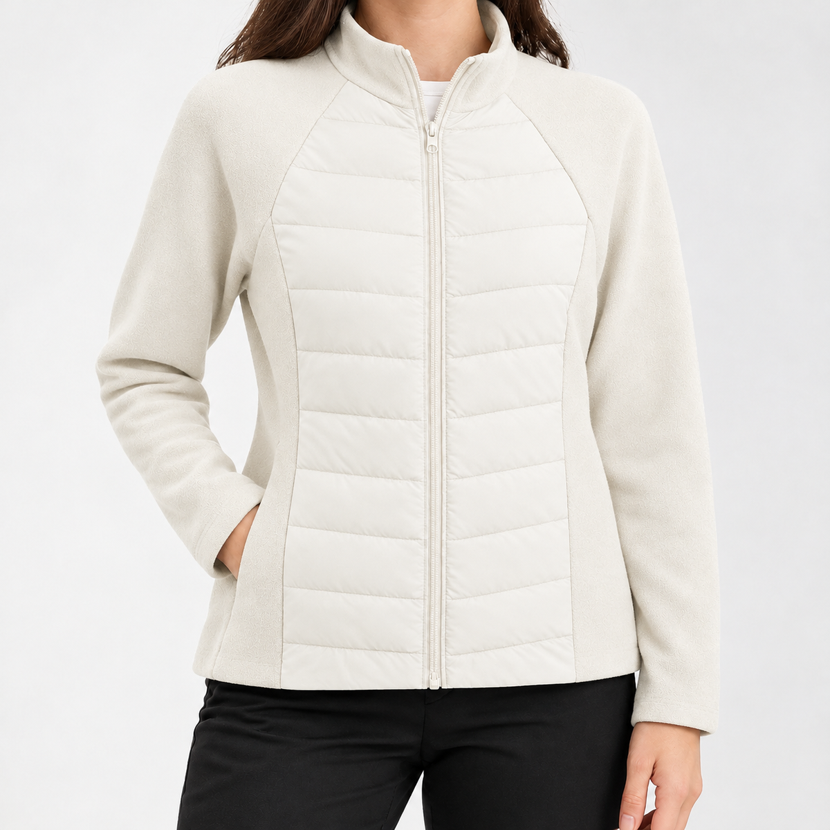 Amara Quilted Jacket - Apricot