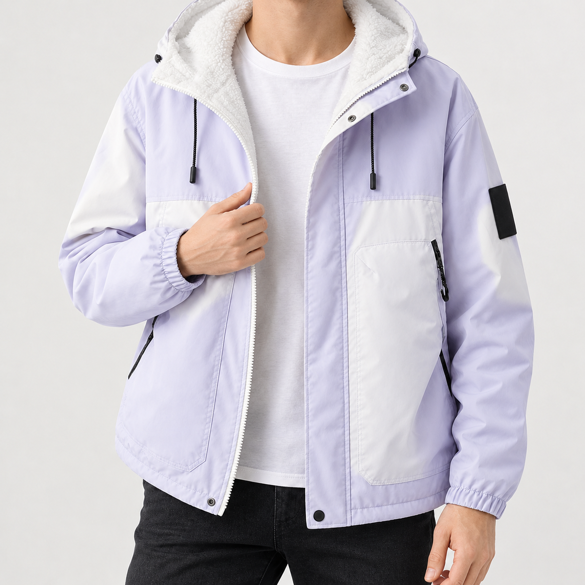 Patrice Hooded Jacket - Light Purple