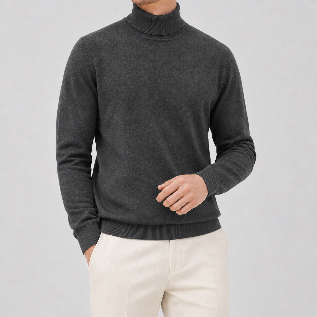 Atle Turtleneck Sweater - Dark Gray