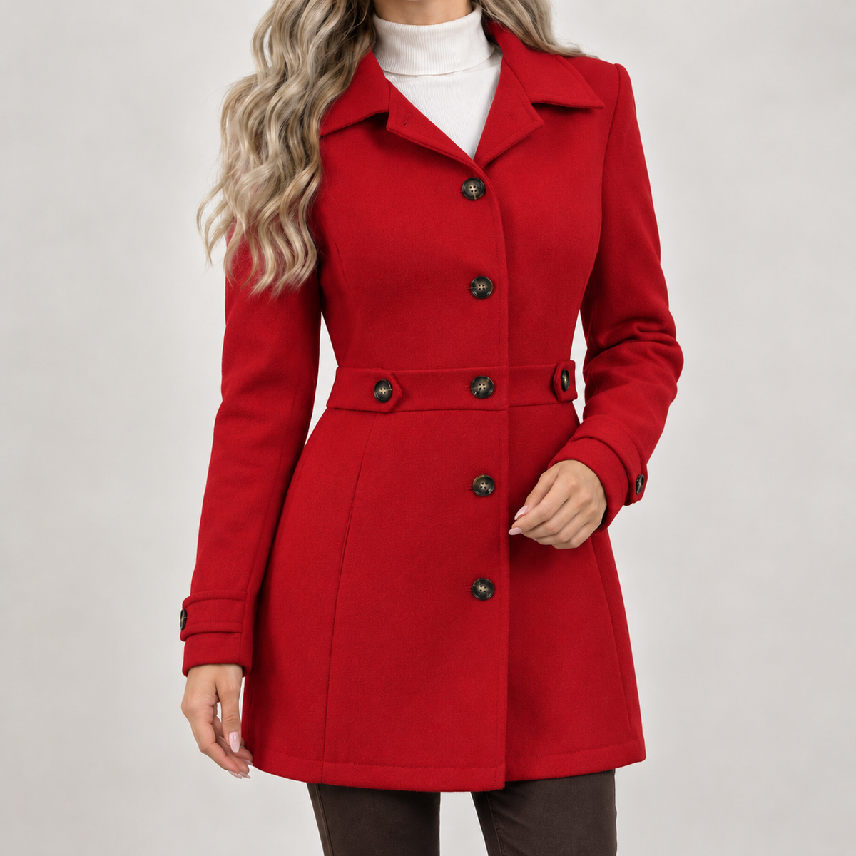 Lea Wool Jacket - Red