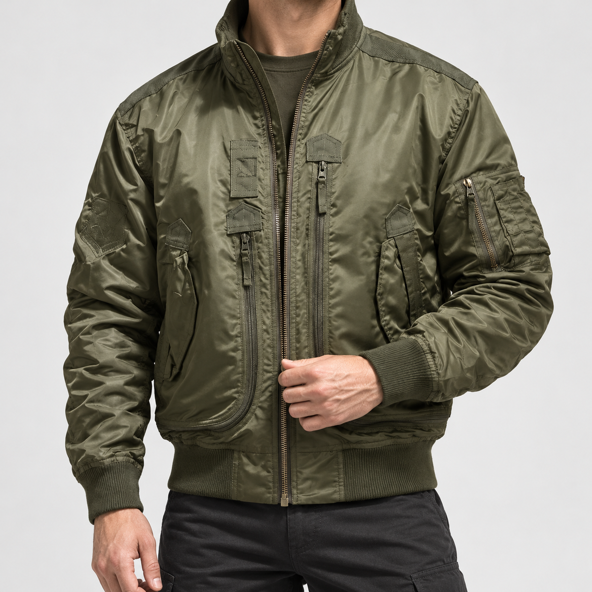 Armando Tactical Bomber Jacket - Military Green