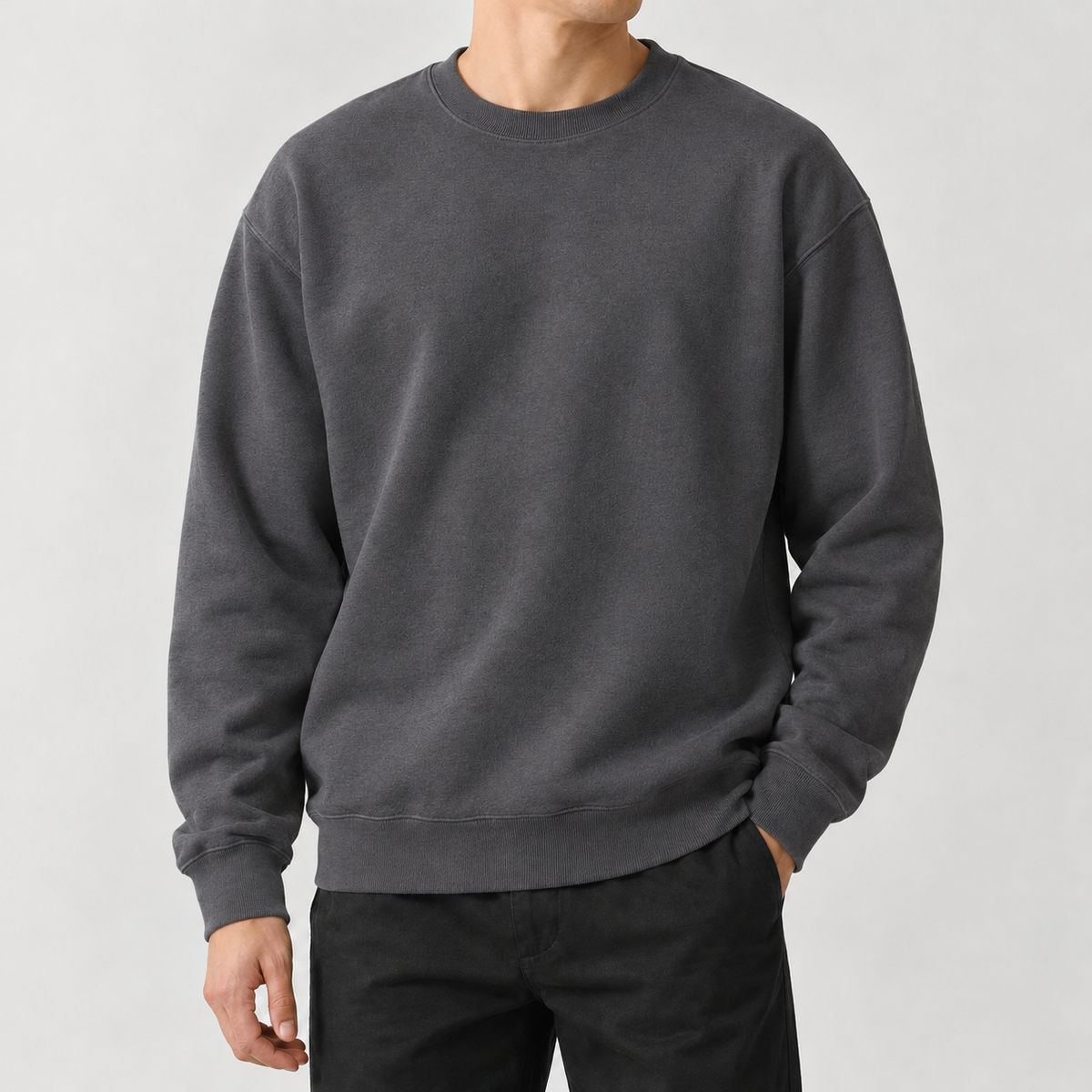 Gudmund Brushed Sweatshirt - Dark Gray