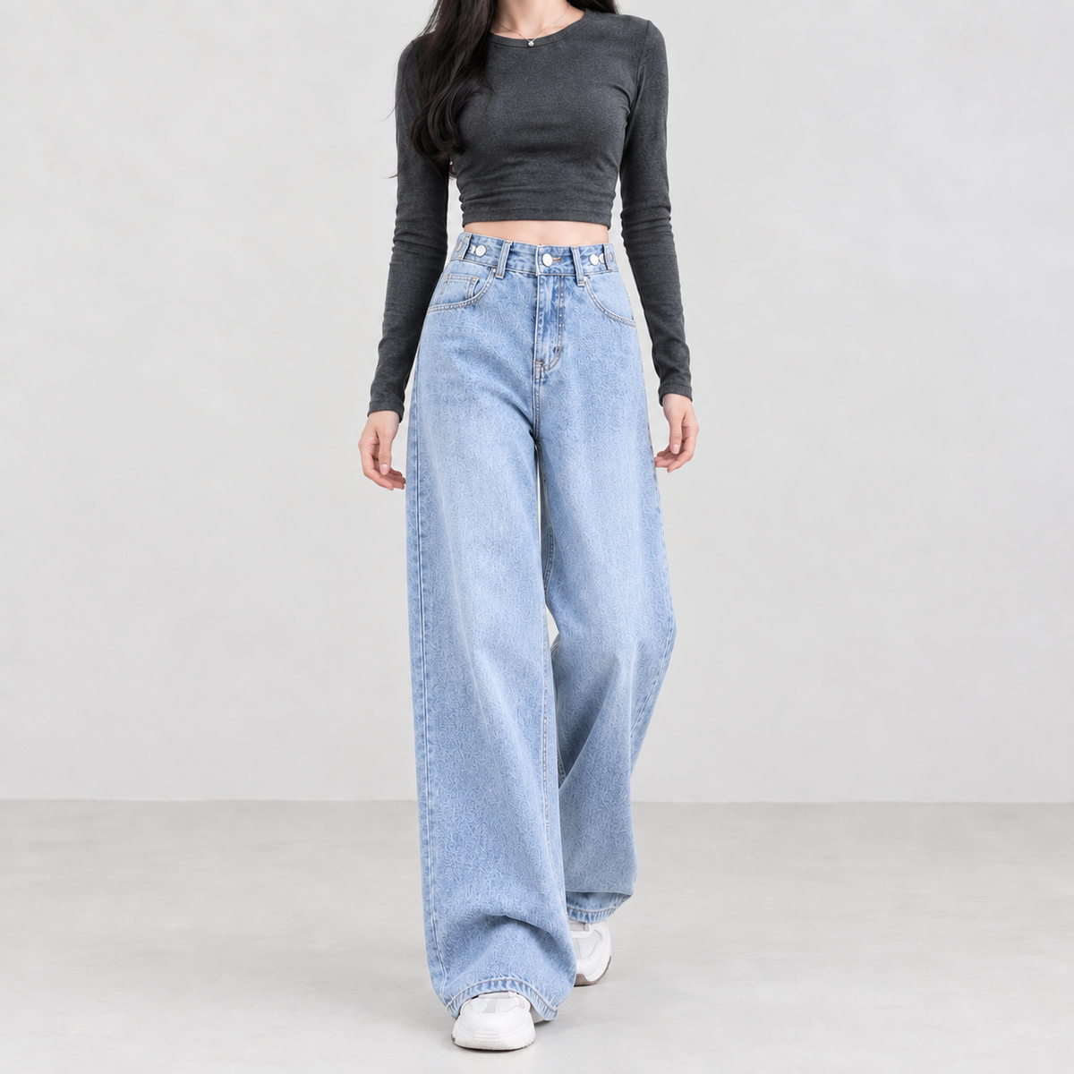 Valencia Wide Leg Jeans - Light Blue