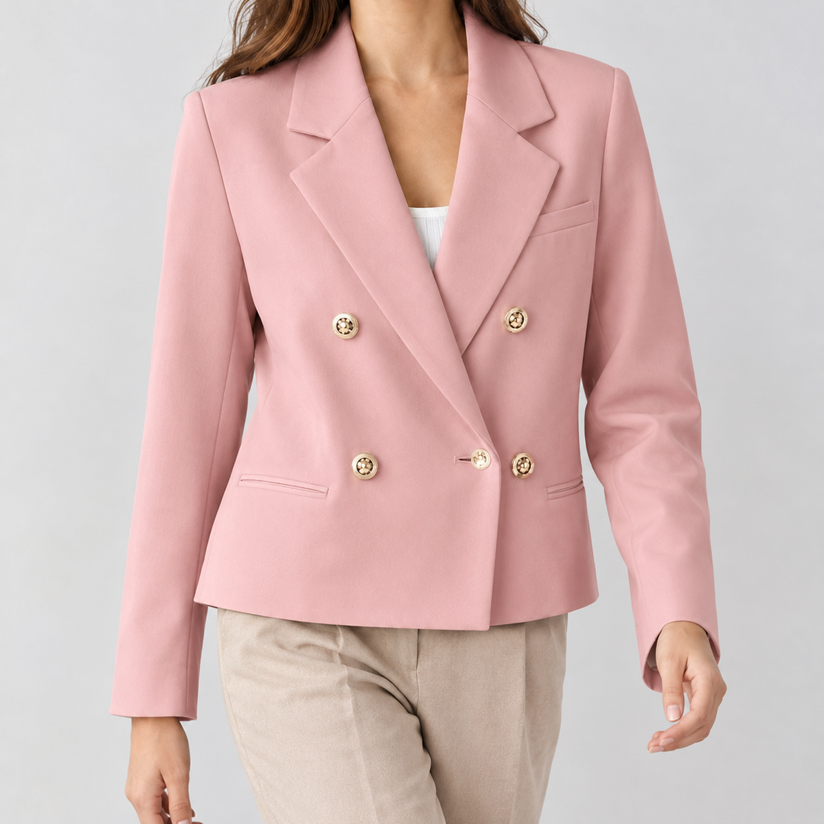 Alida Tailored Blazer - Pink
