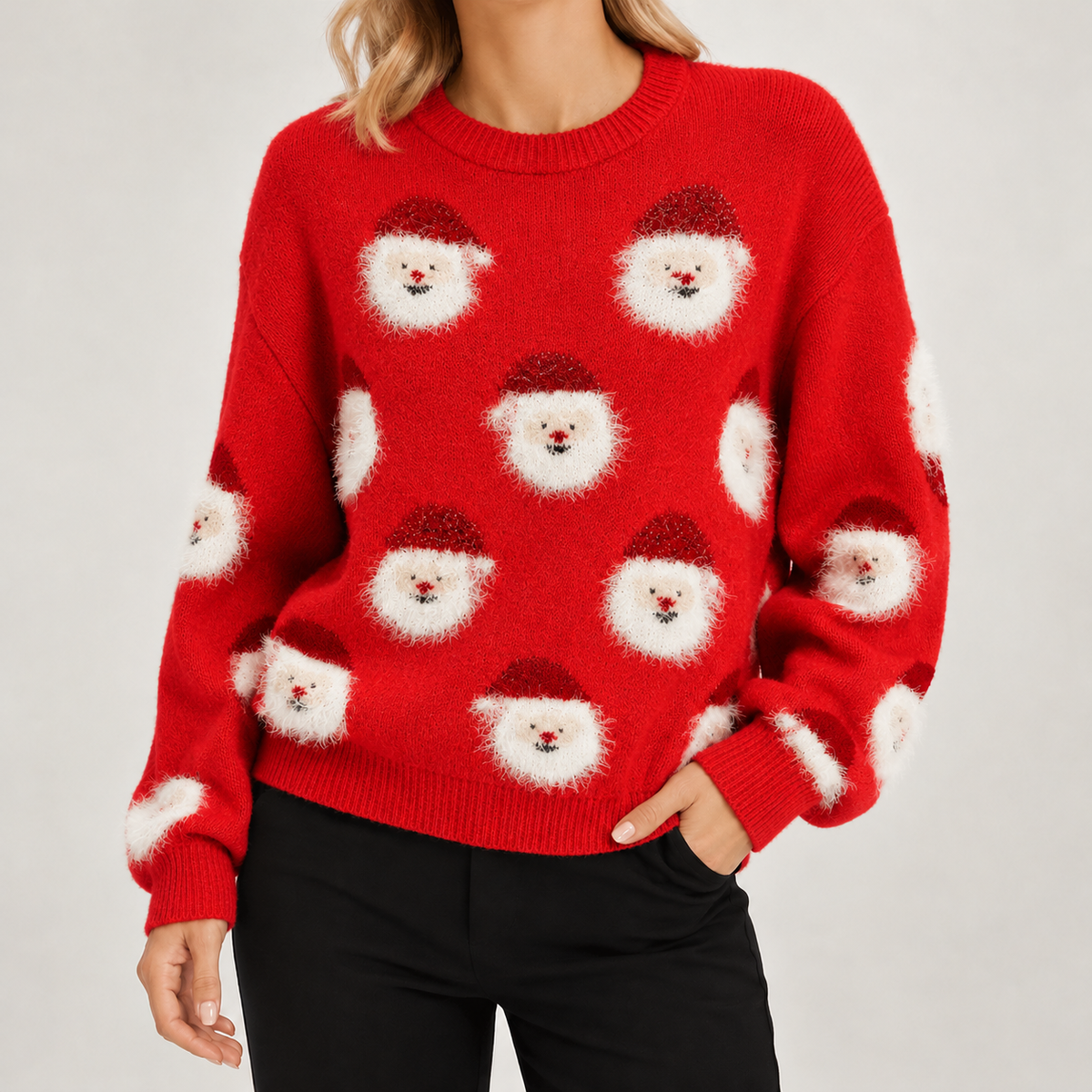 Calista Santa Sweater - Red