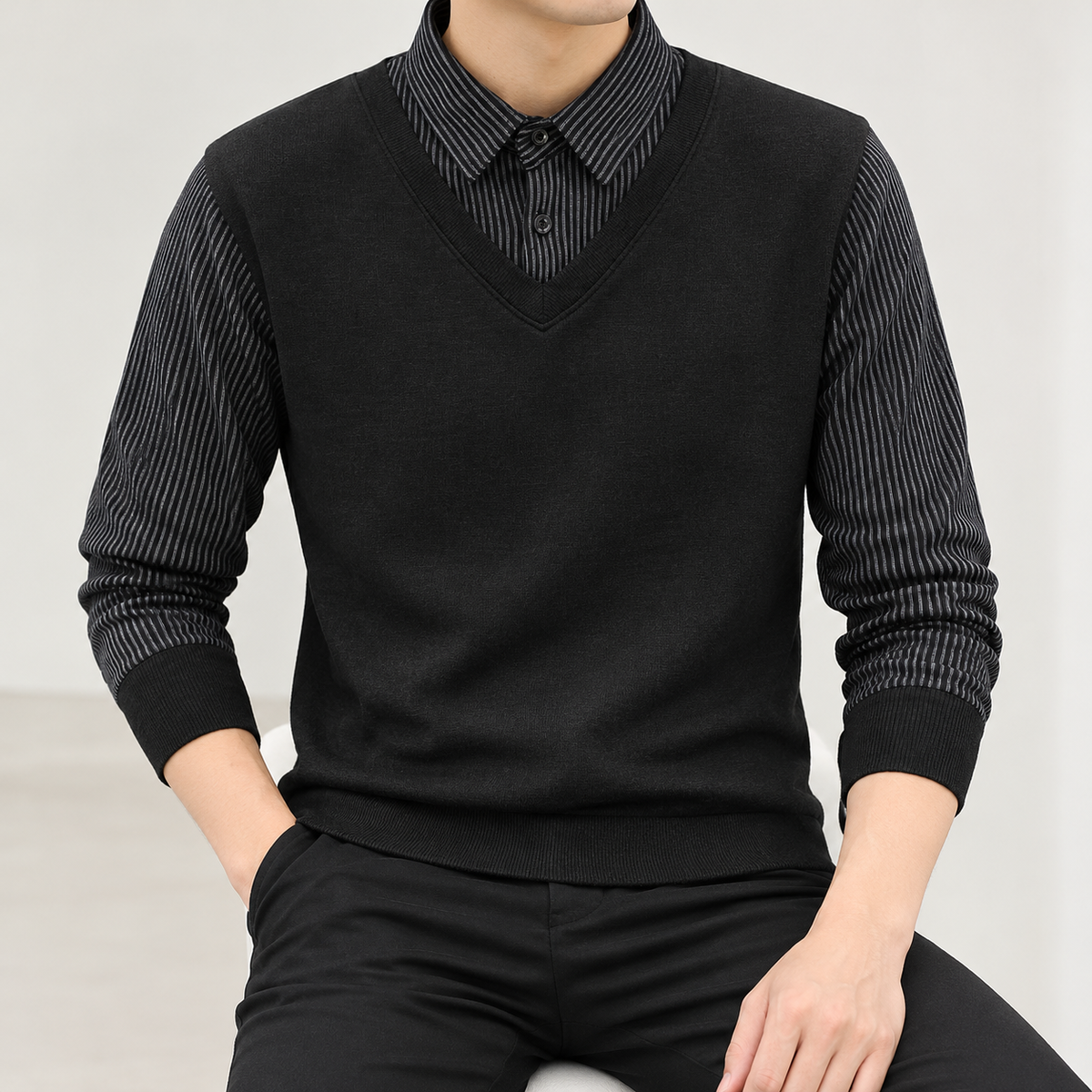 Fernand Layered Sweater - Camel