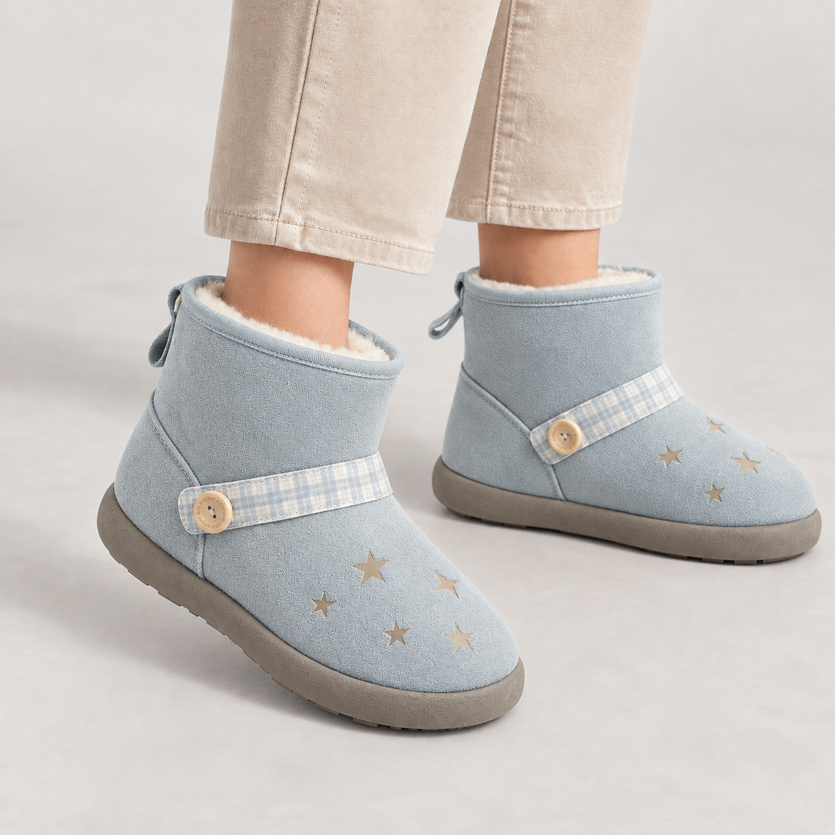 Gherardi Fleece Lined Boots - Powder Blue