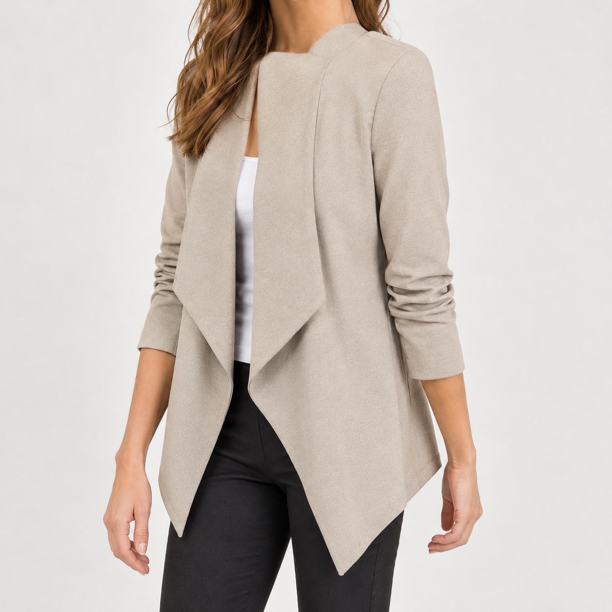 Agnete Draped Jacket - Khaki