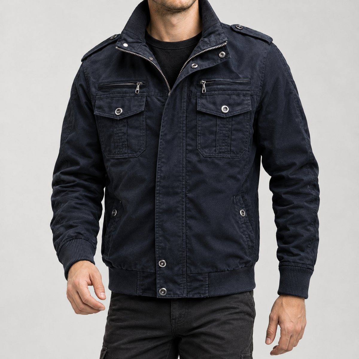 Elian Utility Jacket - Dark Blue
