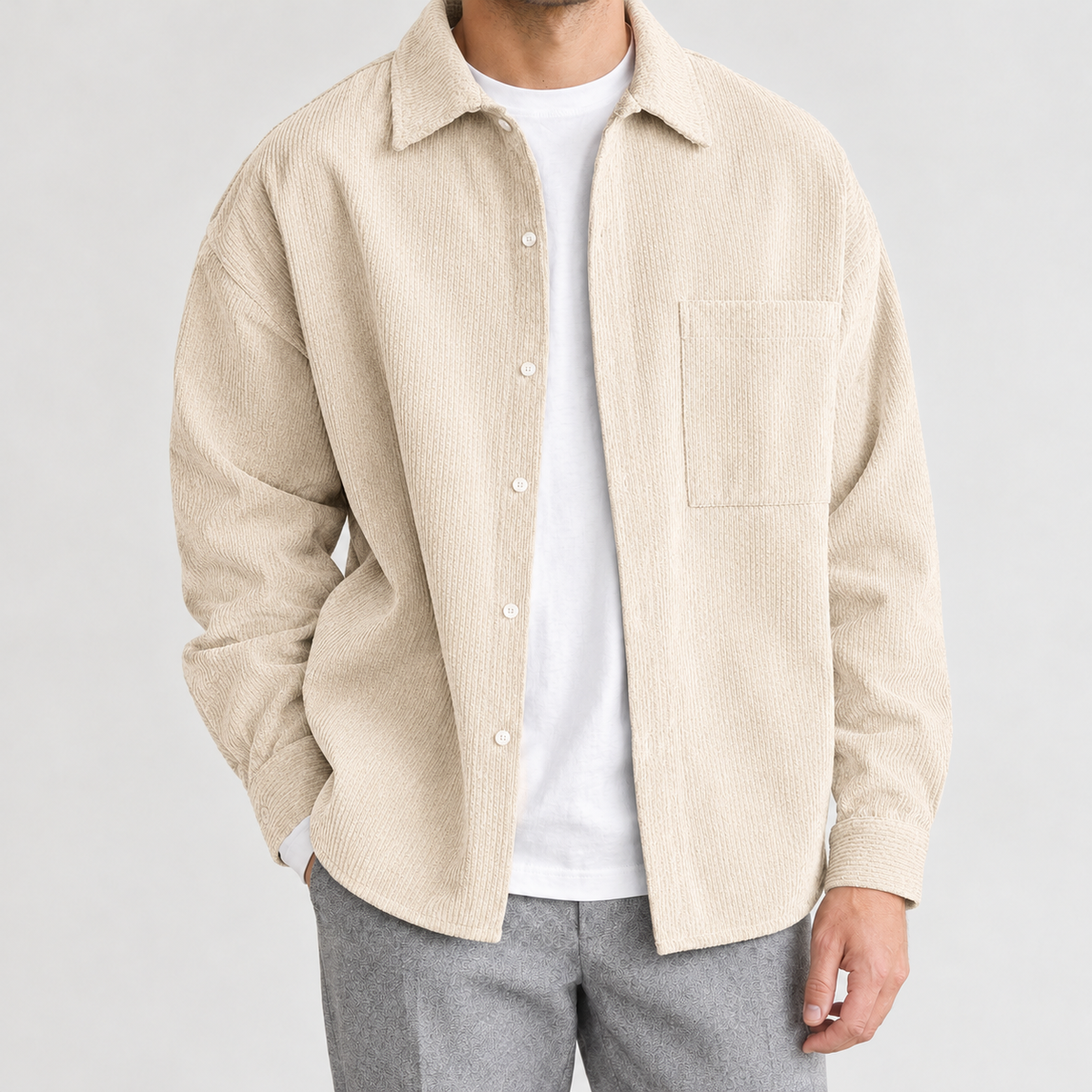 Sebastian Corduroy Jacket - Off White