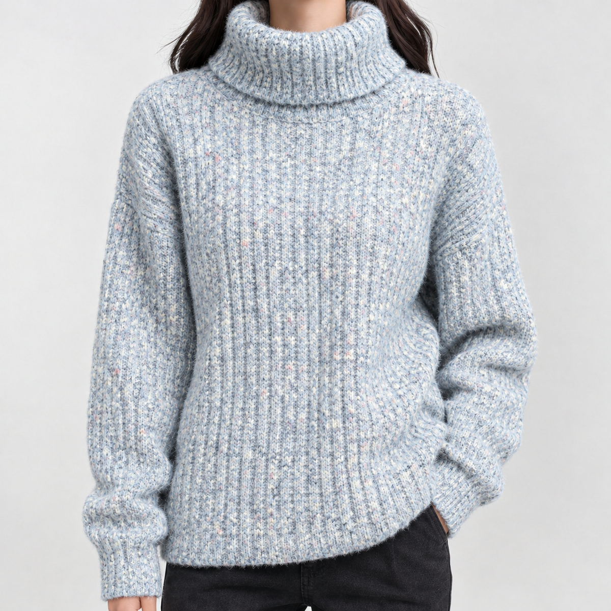 Aurel Roll Neck Sweater - Blue