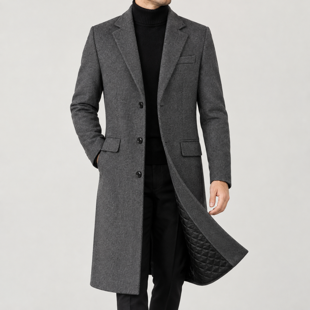 Knut Tailored Overcoat - Grey