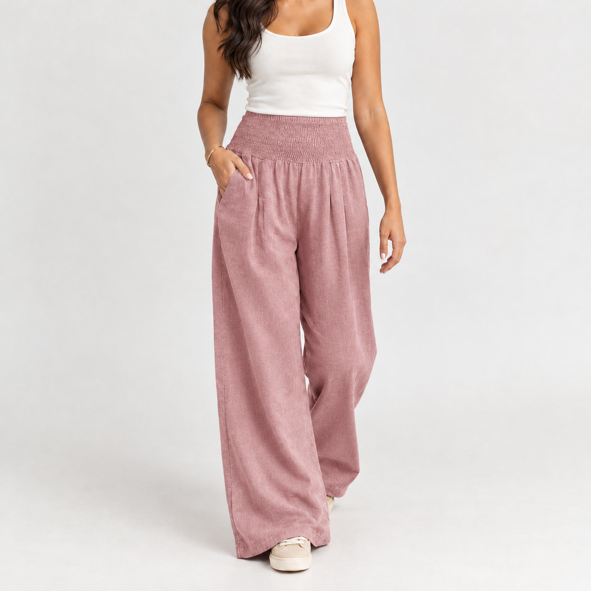 Annick Wide Leg Pants - Pink