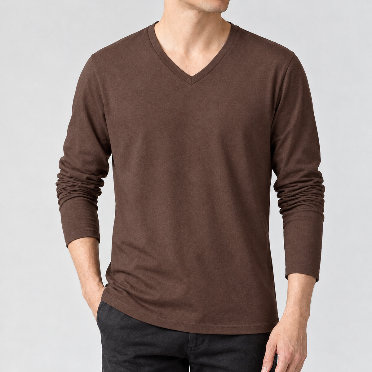 Gregers Cotton Tee - Brown