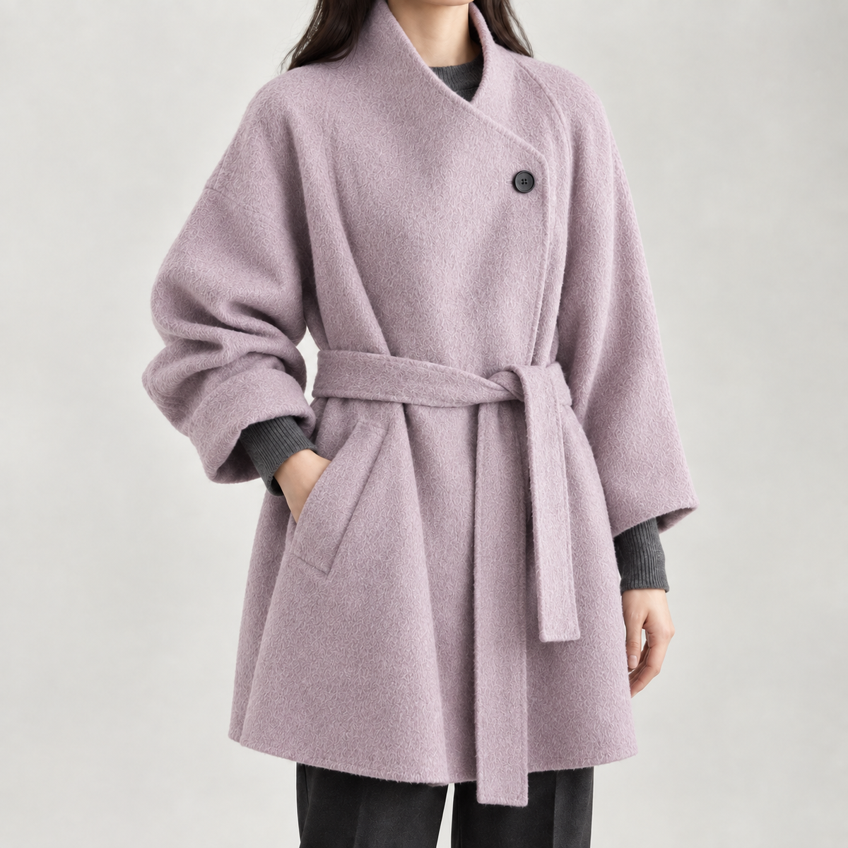 Cassidy Wool Coat - Purple