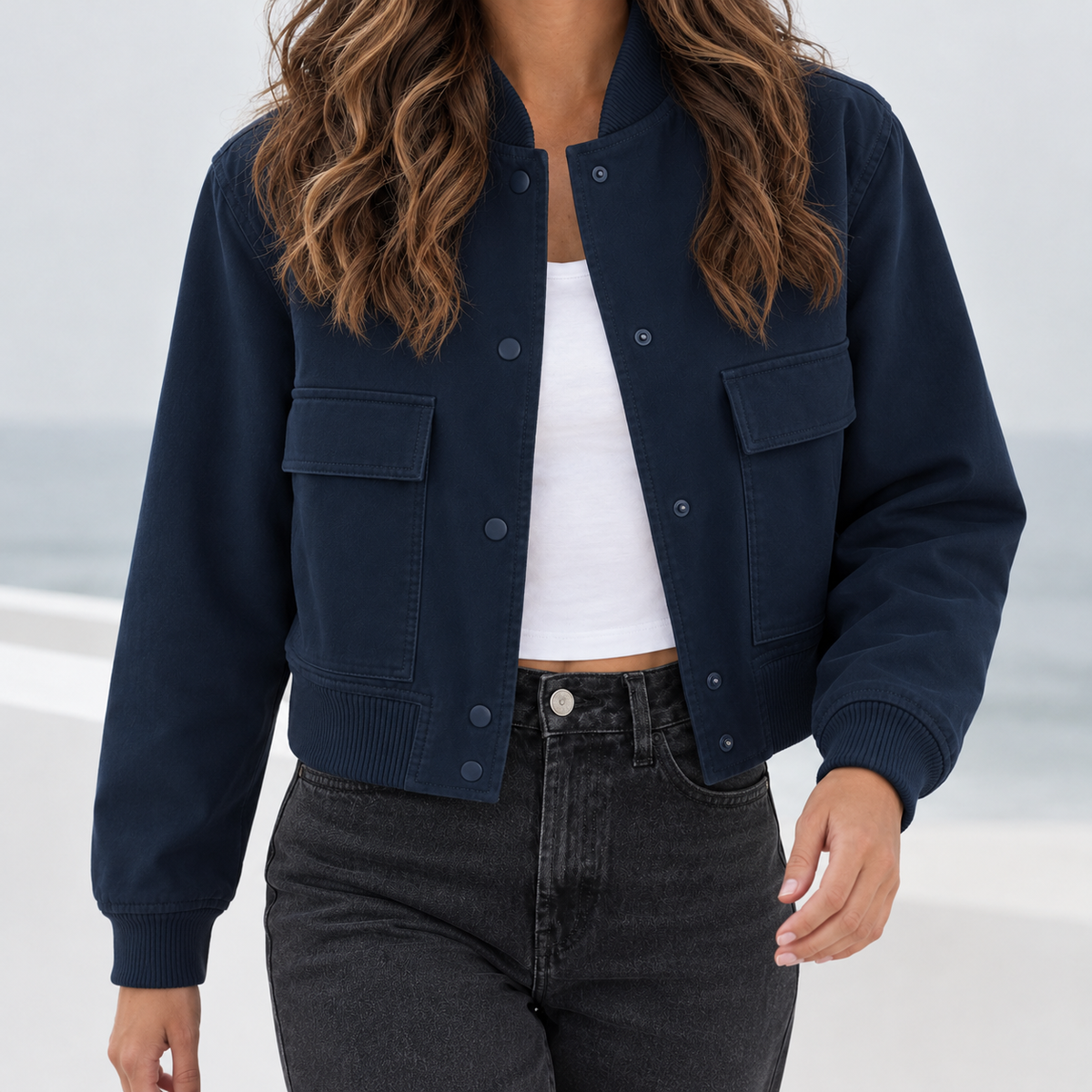 Danique Utility Jacket - Navy Blue