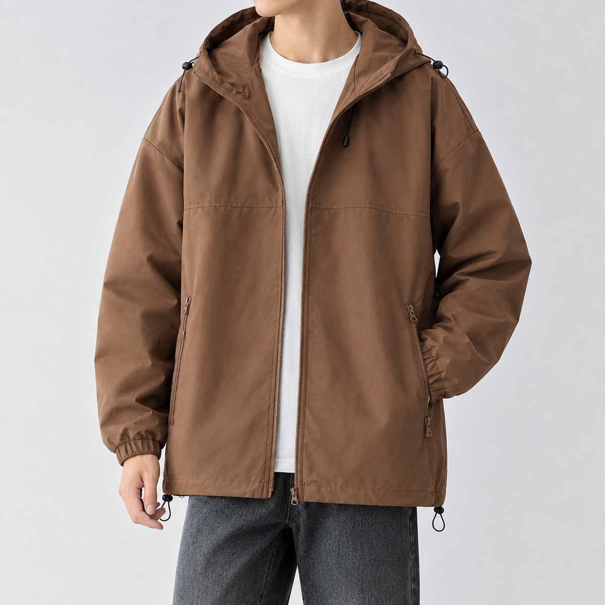 Gerhard Hooded Jacket - Brown