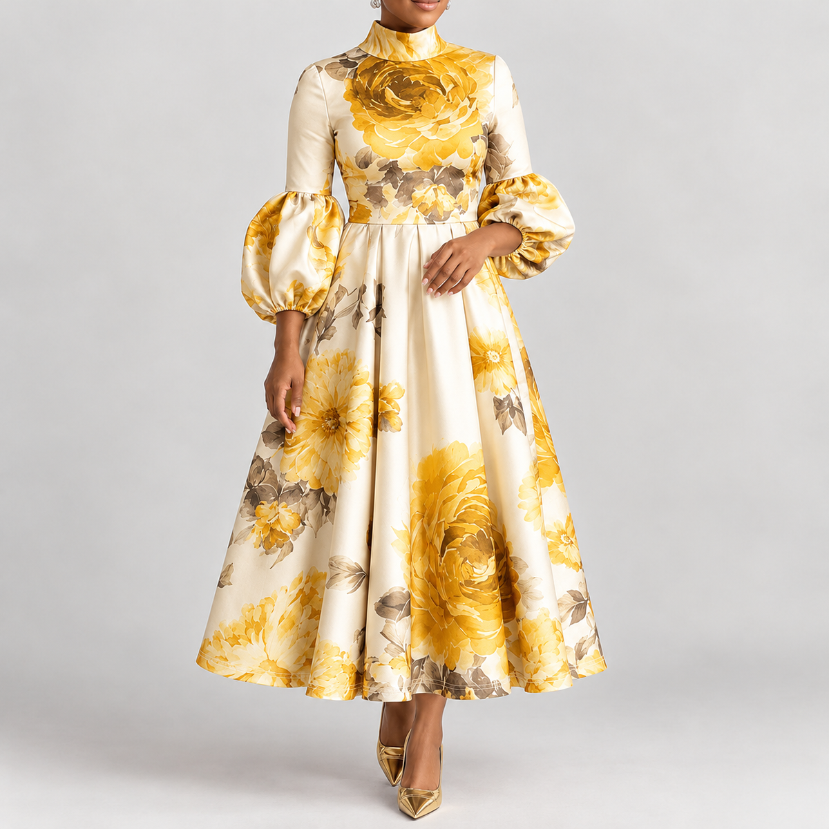 Mareike A Line Dress - Yellow