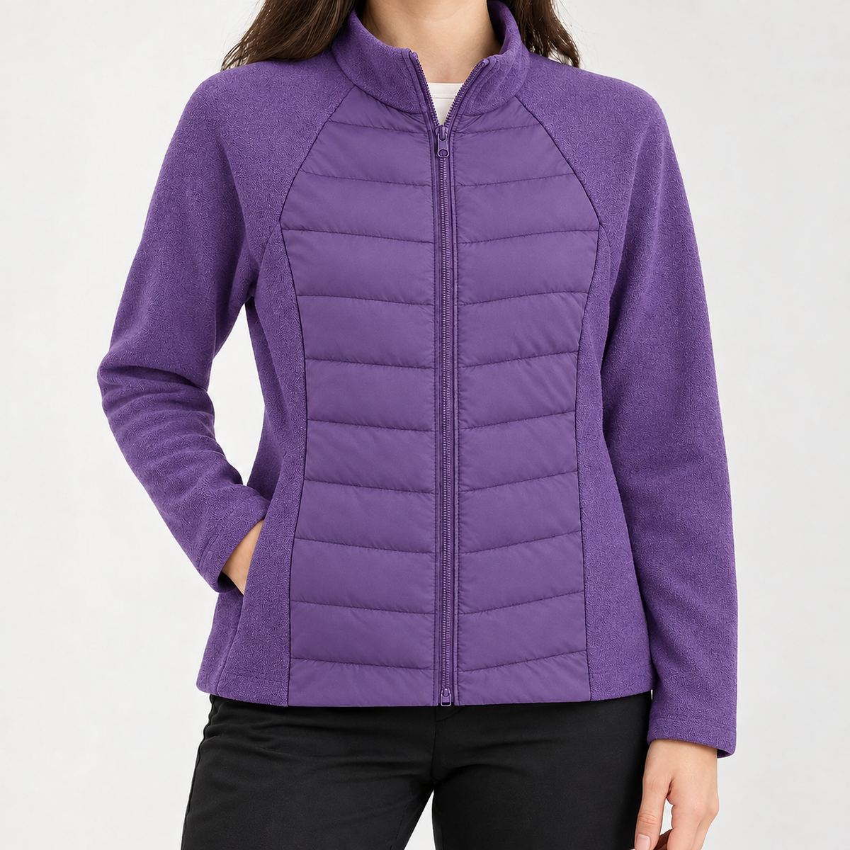 Amara Quilted Jacket - Purple