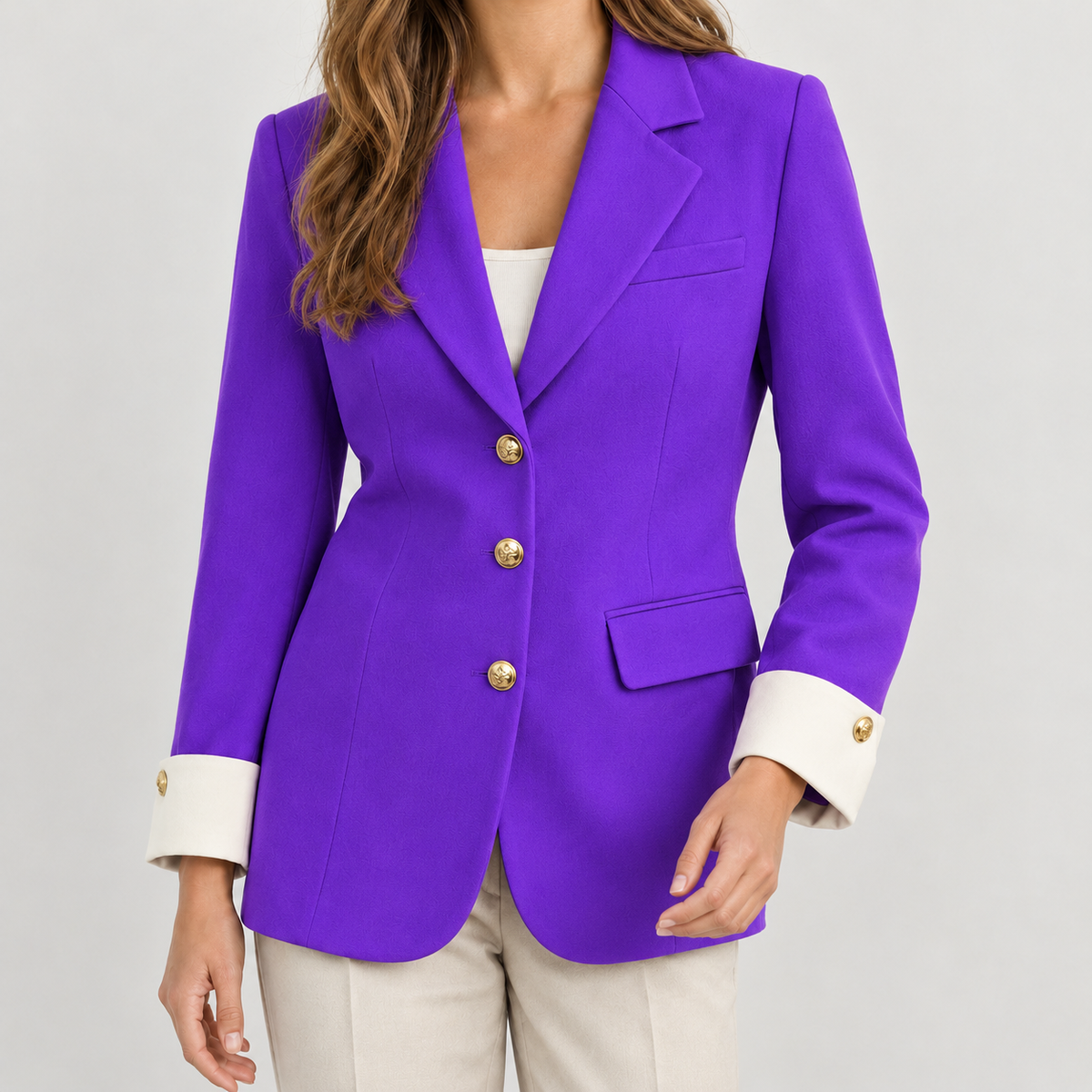 Godelieve Tailored Blazer - Deep Purple