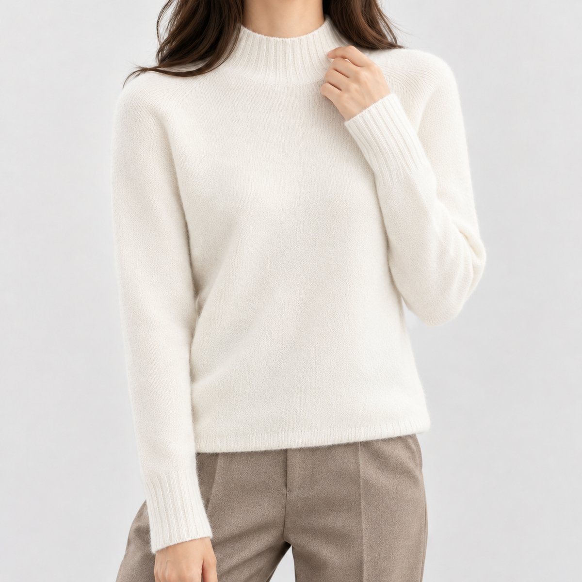 Laure Cashmere Sweater - White