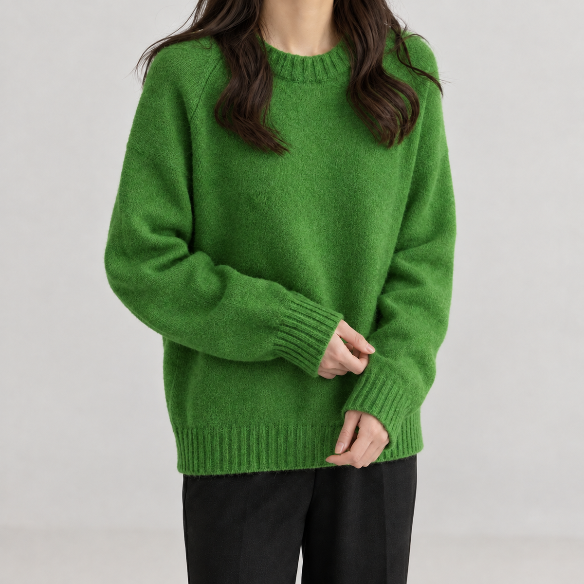 Kristrun Round Neck Sweater - Green