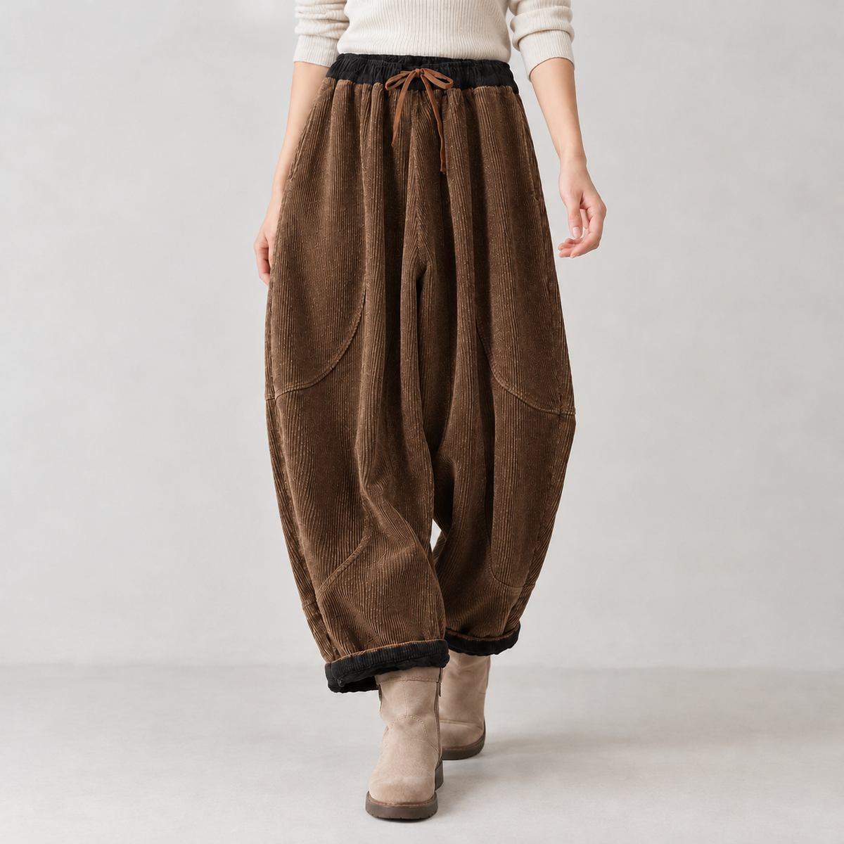 Laeticia Corduroy Pants - Brown