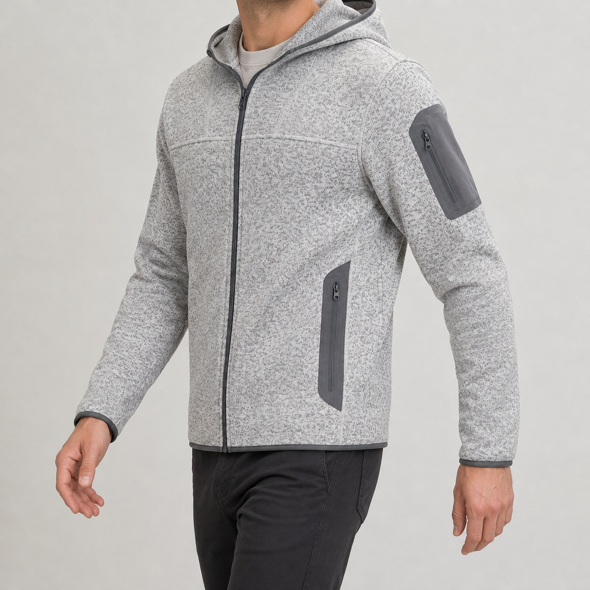 Horatio Hooded Zip Jacket - Gray