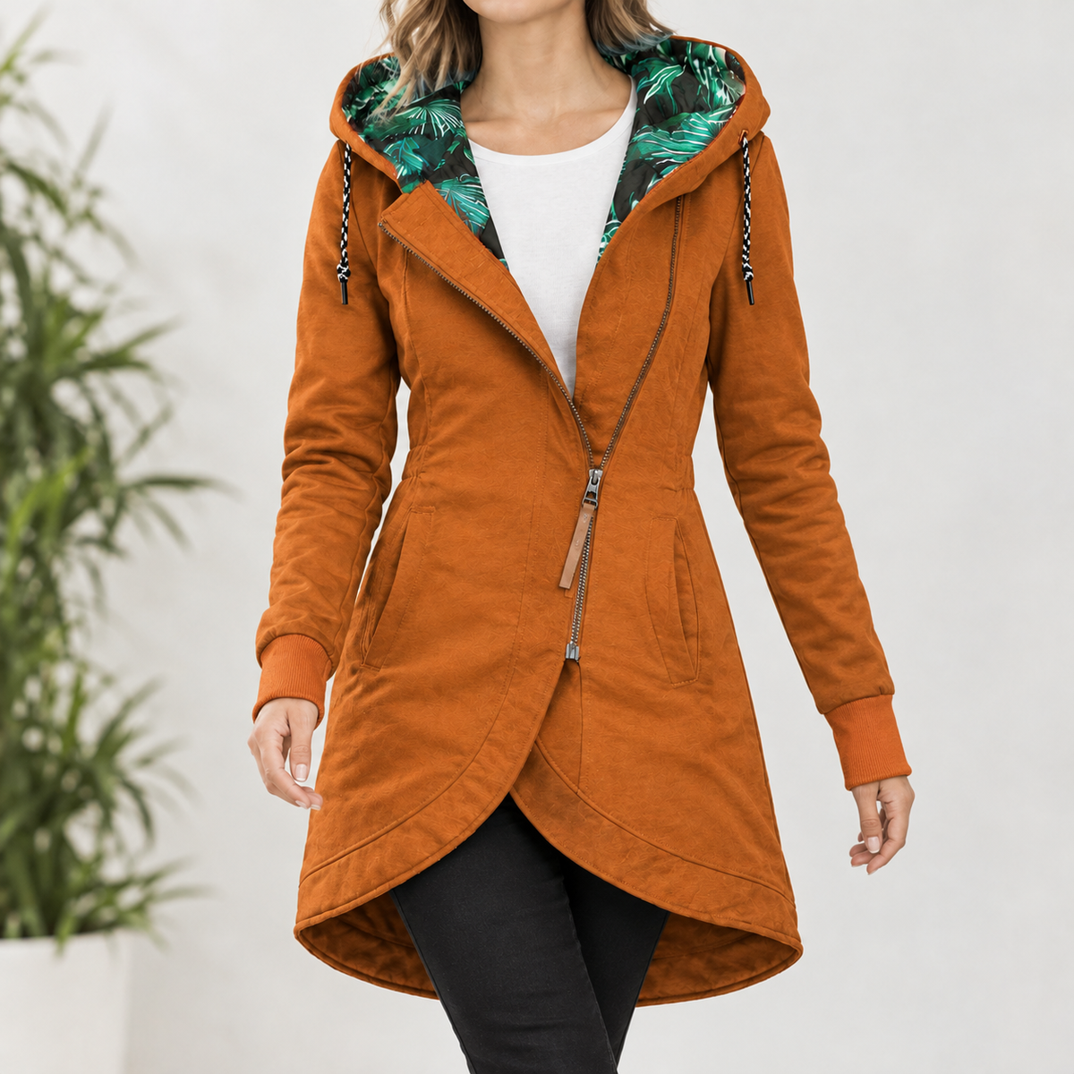 Elisabeth Hooded Jacket - Ginger Yellow