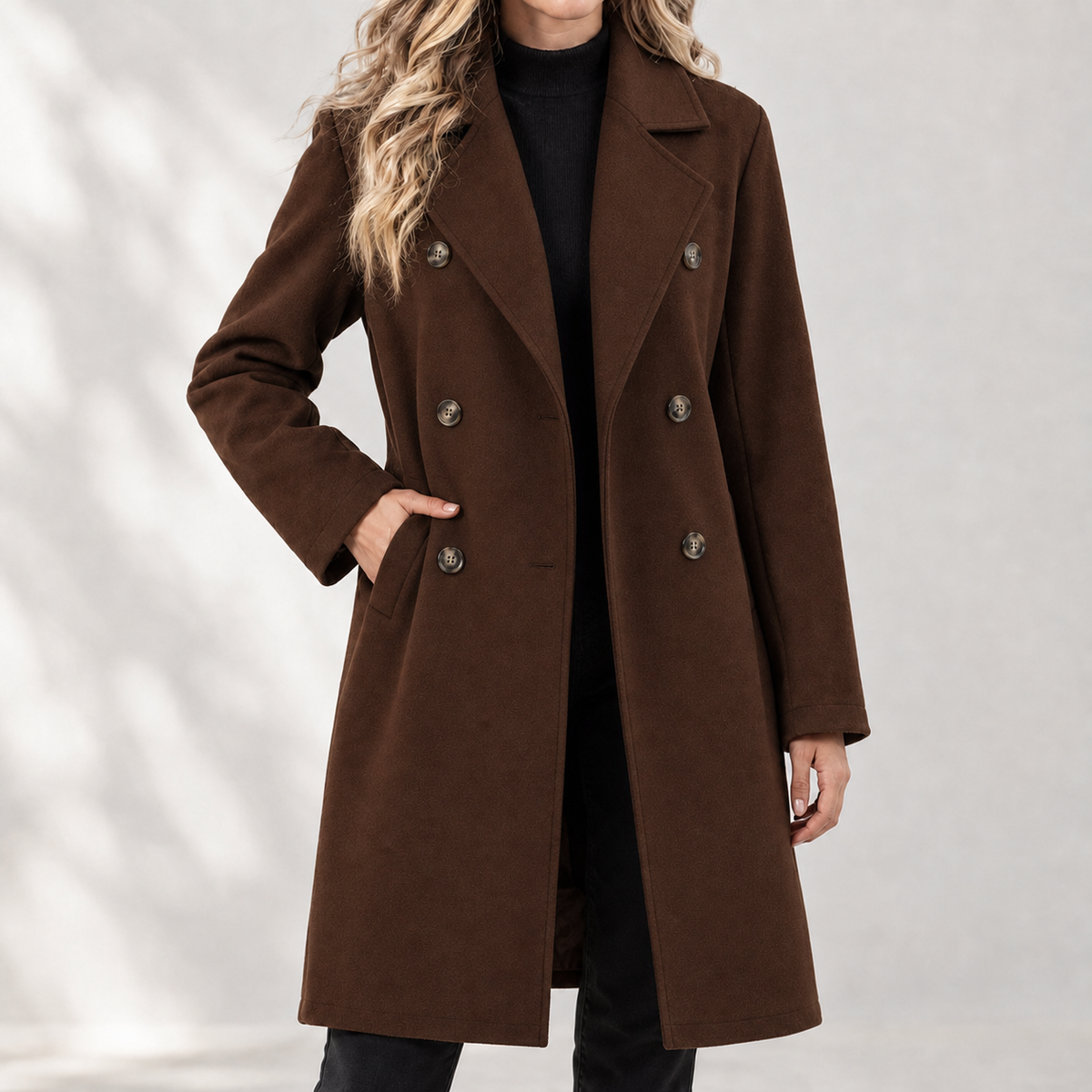Samantha Belted Coat - Dark Brown