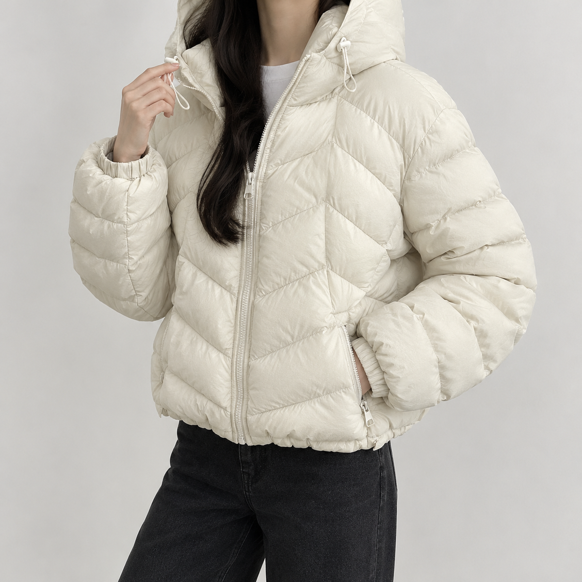 Kristiane Hooded Puffer Jacket - White