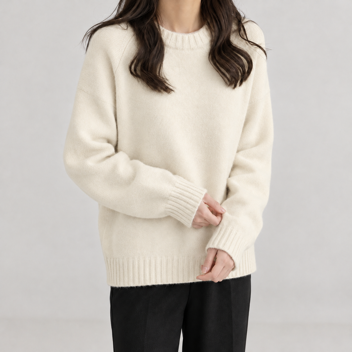Kristrun Round Neck Sweater - Off White