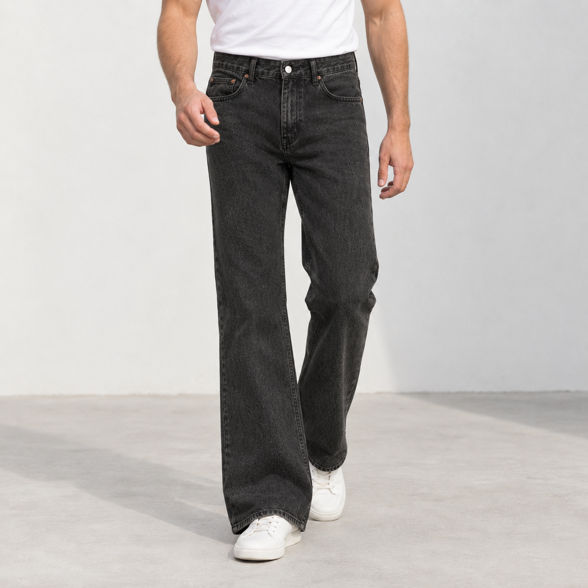 Romano Flared Jeans - Black Gray