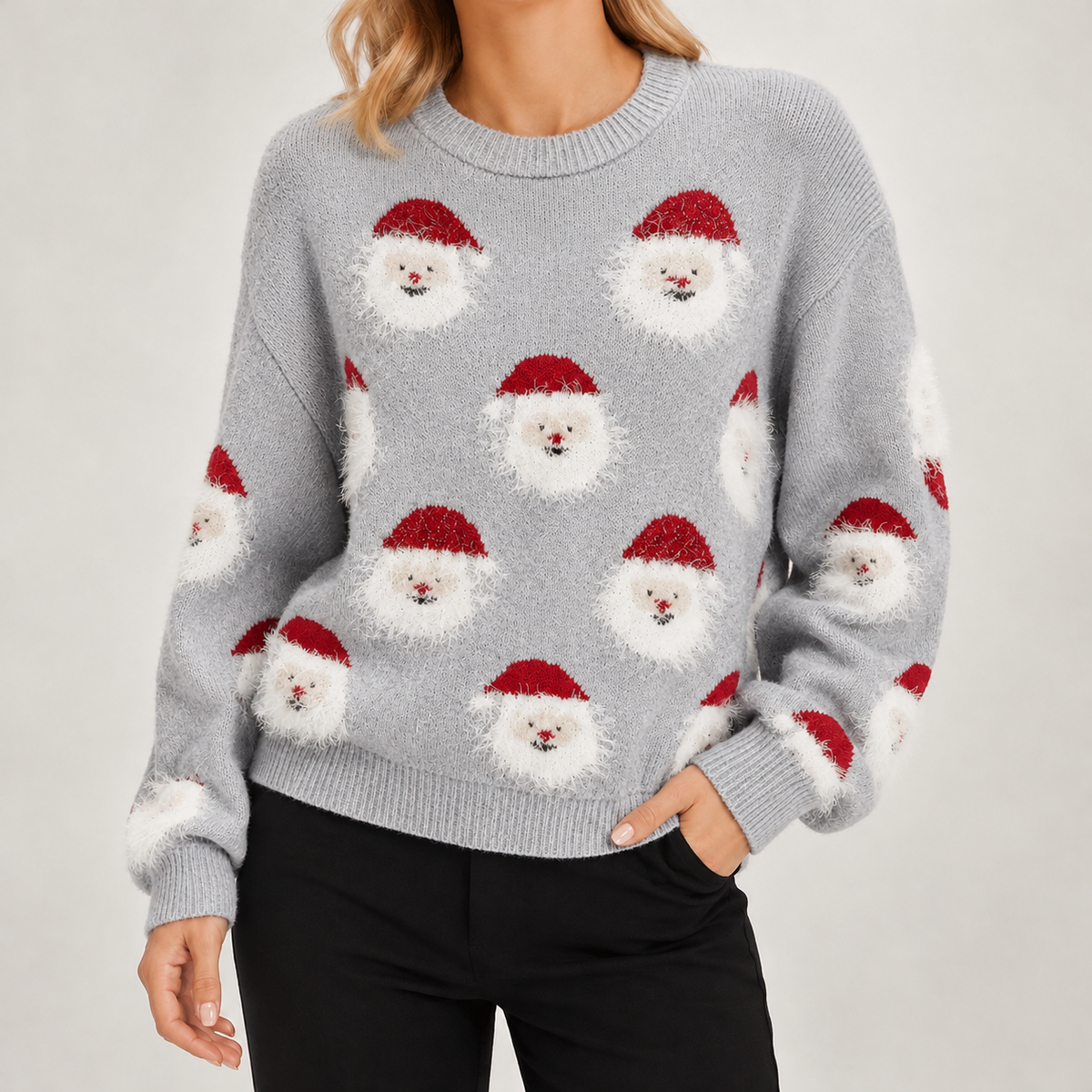 Calista Santa Sweater - Gray